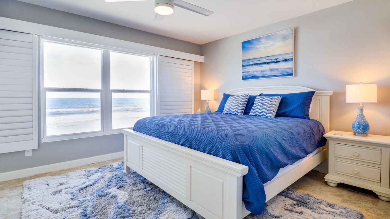 Sea Coast Gardens II 303 Master Bedroom | New Smyrna Stays