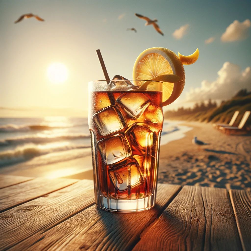 Long Island Iced Tea Beach Cocktail in New Smyrna Beach