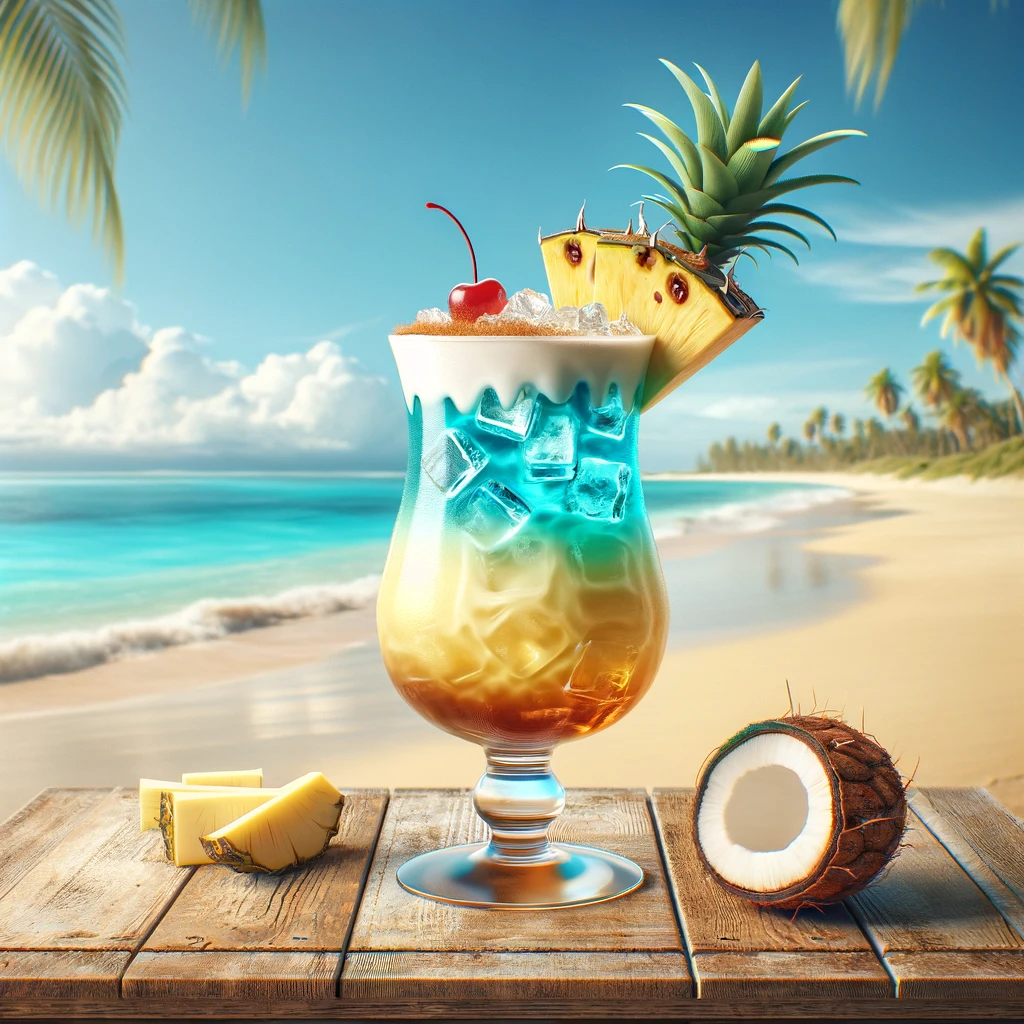 tropical thunder beach cocktail drink
