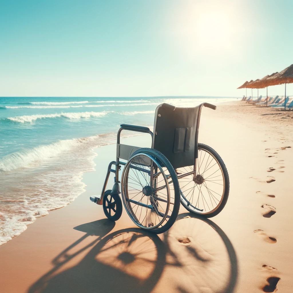 Wheelchair on New Smyrna Beach